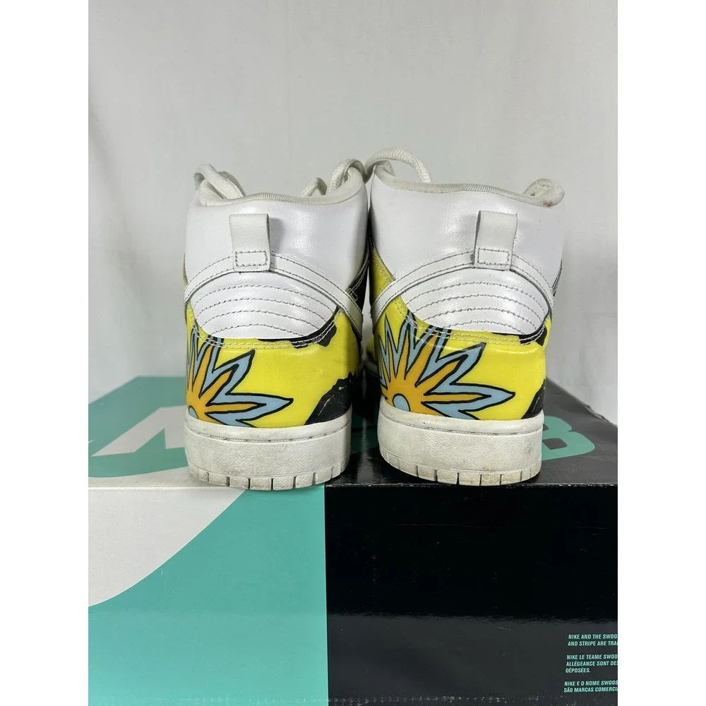 NIKE DUNK HIGH Sneaker Men's 9.5 PRM SB 2015‎ DE LA SOUL WHITE FIREFLY